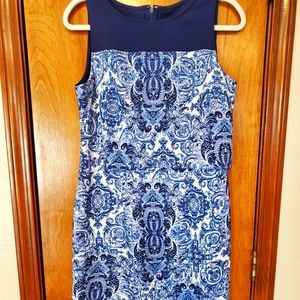 Antonio Melani dress size 10 Blue and white